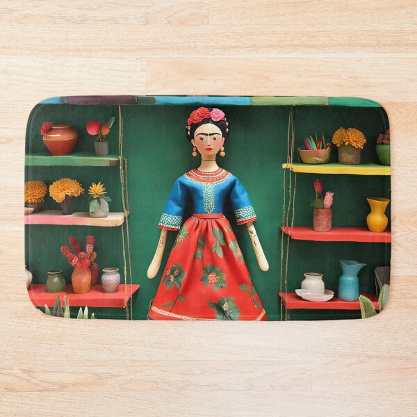 Item preview, Frida Kahlo doll blue and red designed and sold by Joanne Walsh.