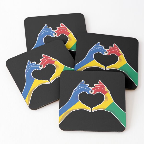 Item preview, Guinea Guinean Ukraine Ukrainian Love Heart Peace designed and sold by FlagX.