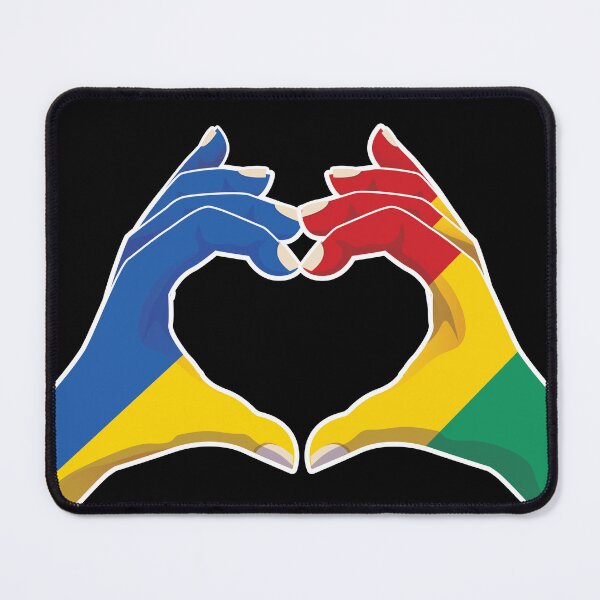 Item preview, Guinea Guinean Ukraine Ukrainian Love Heart Peace designed and sold by FlagX.