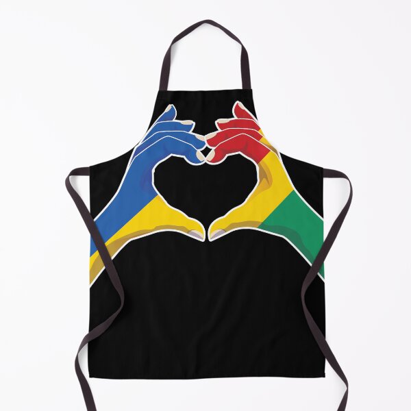 Item preview, Guinea Guinean Ukraine Ukrainian Love Heart Peace designed and sold by FlagX.