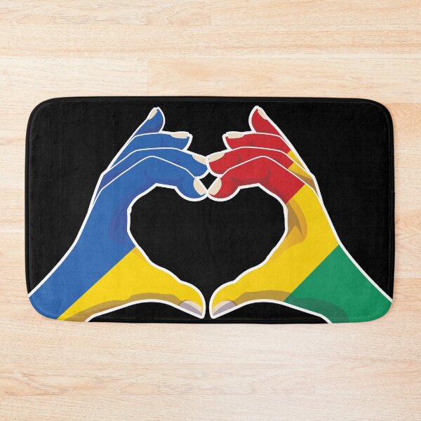 Item preview, Guinea Guinean Ukraine Ukrainian Love Heart Peace designed and sold by FlagX.