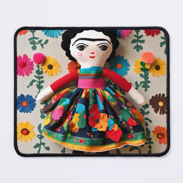 Item preview, Frida Kahlo rag doll designed and sold by Joanne Walsh.