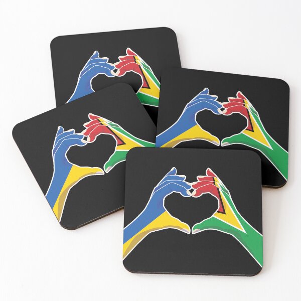 Item preview, Guyana Guyanese Ukraine Ukrainian Love Heart Peace designed and sold by FlagX.