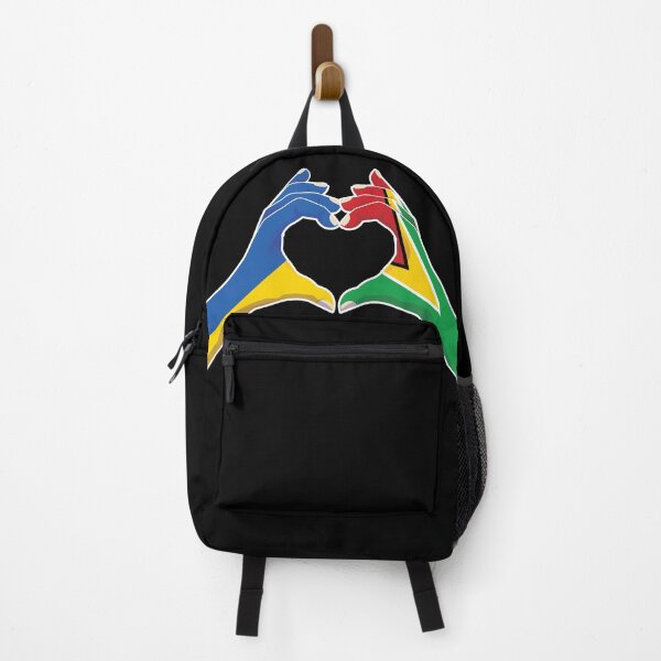 Item preview, Guyana Guyanese Ukraine Ukrainian Love Heart Peace designed and sold by FlagX.