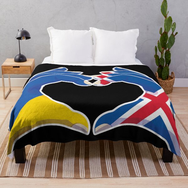 Item preview, Iceland Icelandic Ukraine Ukrainian Love Heart Peace designed and sold by FlagX.