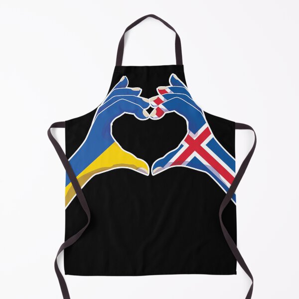 Item preview, Iceland Icelandic Ukraine Ukrainian Love Heart Peace designed and sold by FlagX.