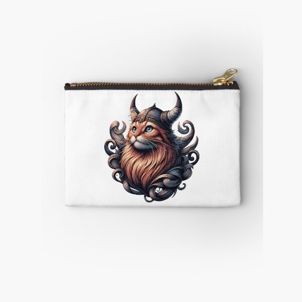 Item preview, Funny Viking Warrior Cat Norse Mythology Anime Portrait designed and sold by TomFrontierArt.