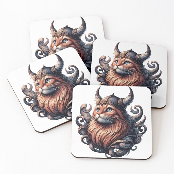 Item preview, Funny Viking Warrior Cat Norse Mythology Anime Portrait designed and sold by TomFrontierArt.