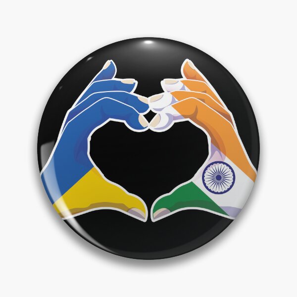 Item preview, India Indian Ukraine Ukrainian Love Heart Peace designed and sold by FlagX.