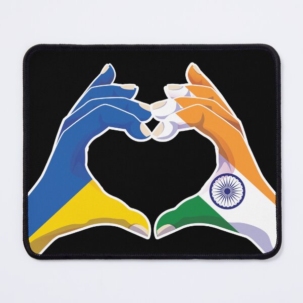 Item preview, India Indian Ukraine Ukrainian Love Heart Peace designed and sold by FlagX.