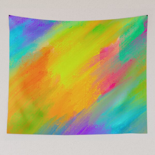 Item preview, Vibrant Rainbow Abstract Paintbrush Colour  designed and sold by anandaung.