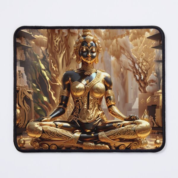 Item preview, Zen by Nature: Ebony, Ivory, and Gold Female Buddha Meditation Design designed and sold by LaLi-Designs.