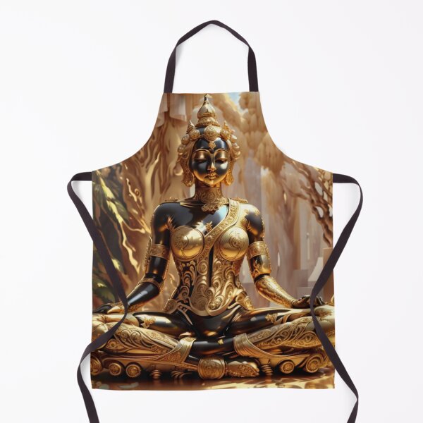 Item preview, Zen by Nature: Ebony, Ivory, and Gold Female Buddha Meditation Design designed and sold by LaLi-Designs.