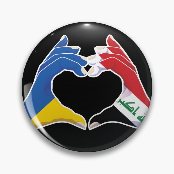 Item preview, Iraq Iraqi Ukraine Ukrainian Love Heart Peace designed and sold by FlagX.