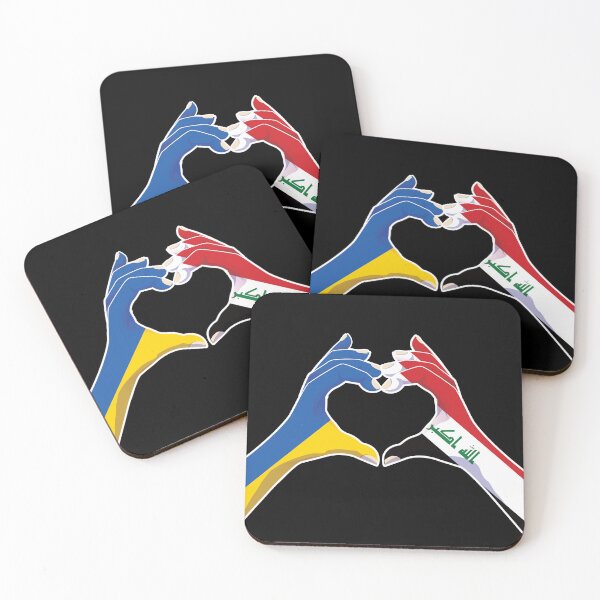 Item preview, Iraq Iraqi Ukraine Ukrainian Love Heart Peace designed and sold by FlagX.