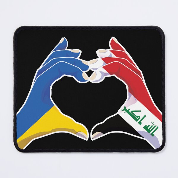 Item preview, Iraq Iraqi Ukraine Ukrainian Love Heart Peace designed and sold by FlagX.