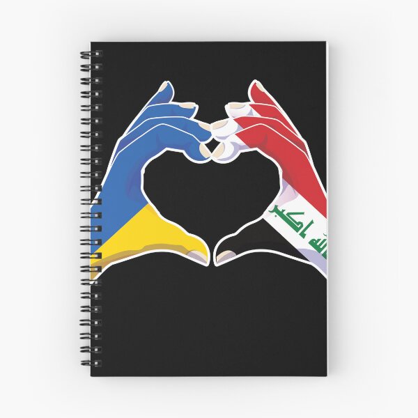 Item preview, Iraq Iraqi Ukraine Ukrainian Love Heart Peace designed and sold by FlagX.