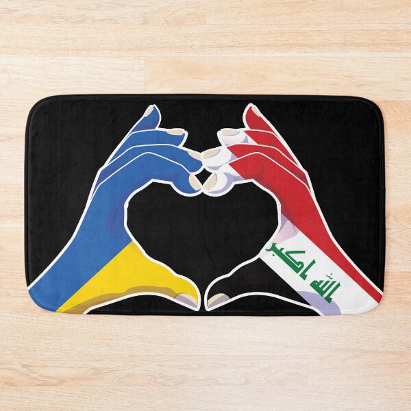 Item preview, Iraq Iraqi Ukraine Ukrainian Love Heart Peace designed and sold by FlagX.