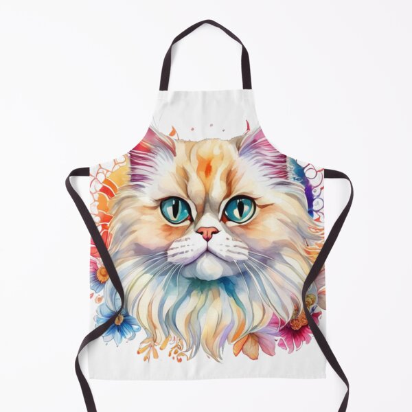 Item preview, Technicolor Persian Cat art designed and sold by PrintsBySarahB.