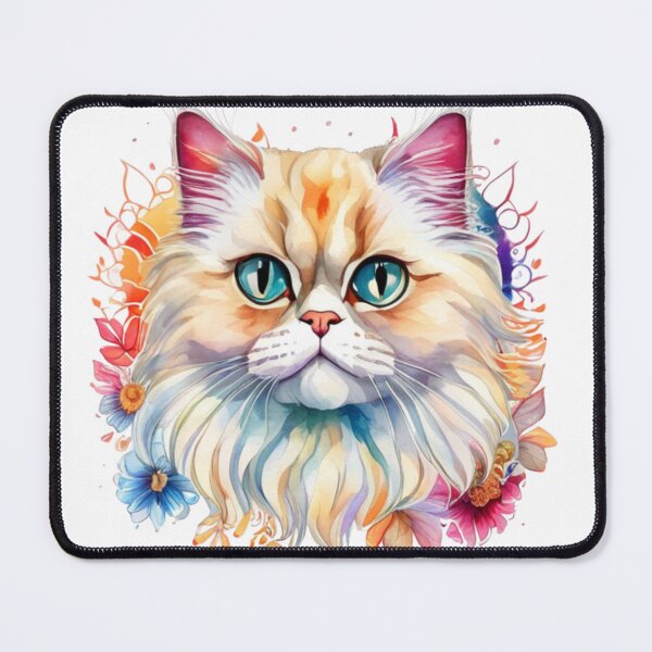 Item preview, Technicolor Persian Cat art designed and sold by PrintsBySarahB.