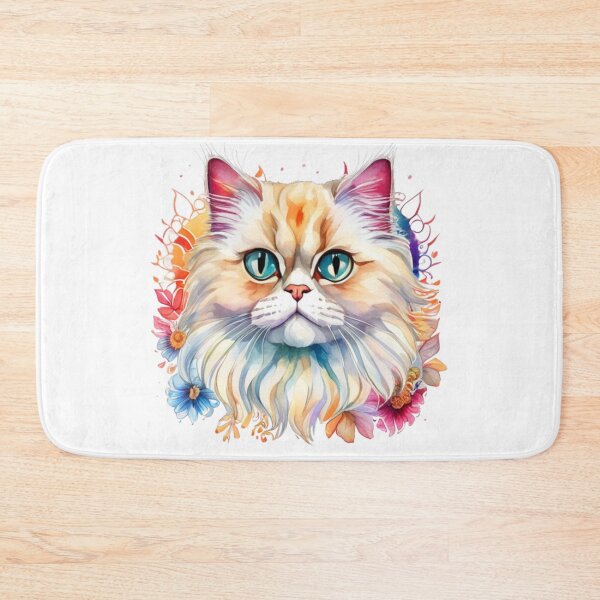 Item preview, Technicolor Persian Cat art designed and sold by PrintsBySarahB.