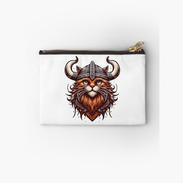 Item preview, Funny Viking Warrior Cat Norse Mythology Anime Portrait designed and sold by TomFrontierArt.