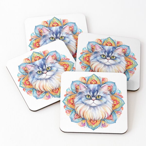 Item preview, Arte del gato persa en tecnicolor designed and sold by PrintsBySarahB.