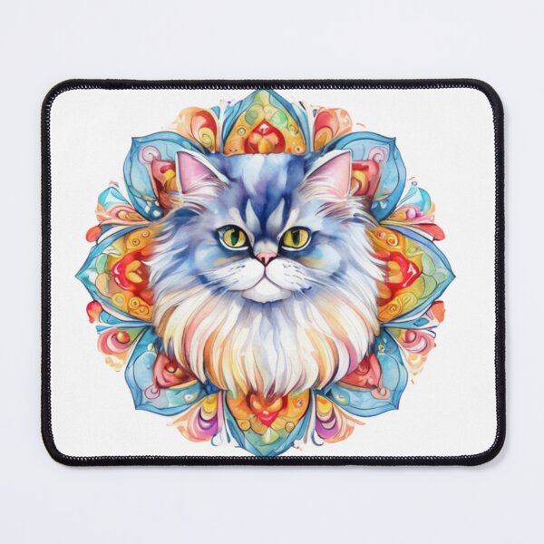 Item preview, Technicolor Persian Cat art designed and sold by PrintsBySarahB.