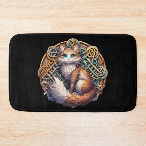 Item preview, Funny Viking Warrior Cat Norse Mythology Anime designed and sold by TomFrontierArt.