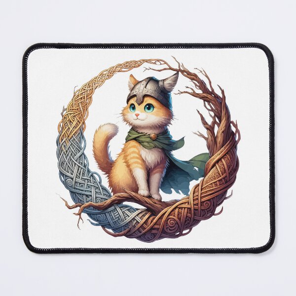 Item preview, Funny Viking Warrior Cat Norse Mythology Anime designed and sold by TomFrontierArt.