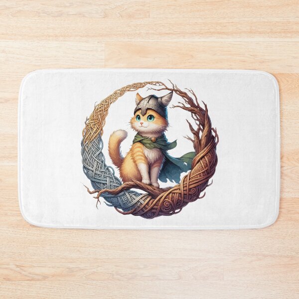 Item preview, Funny Viking Warrior Cat Norse Mythology Anime designed and sold by TomFrontierArt.
