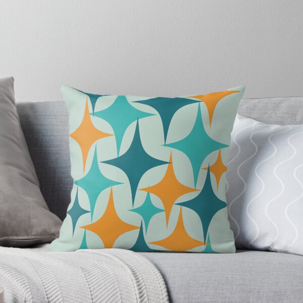 Artikel-Vorschau von Mid-Century Modern Atomic Starburst Aqua, Blaugrün, Orange, designt und verkauft von trdstudio.