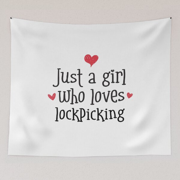 Item preview, Just A Girl Love Lockpicking Locks Tools Picking Keys Pins designed and sold by w1ckerman.