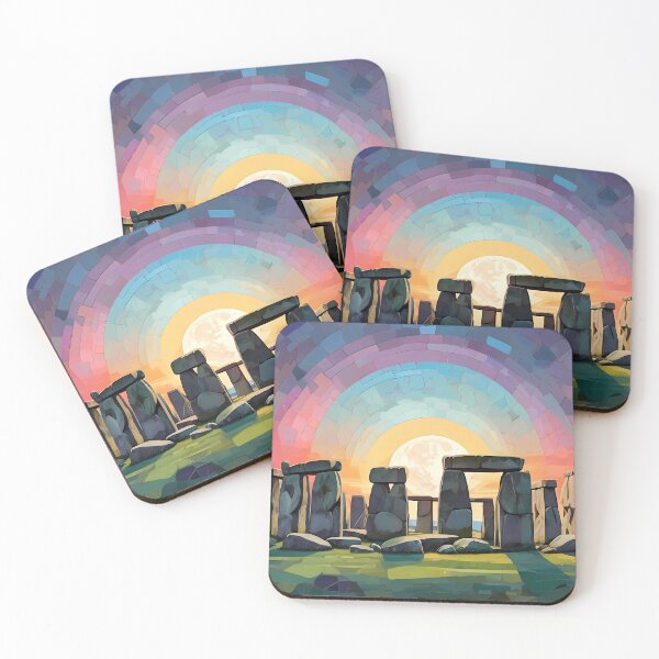 Item preview, Stonehenge Mosaic: Time & Moonlight Art Delight designed and sold by purrfect pattern.