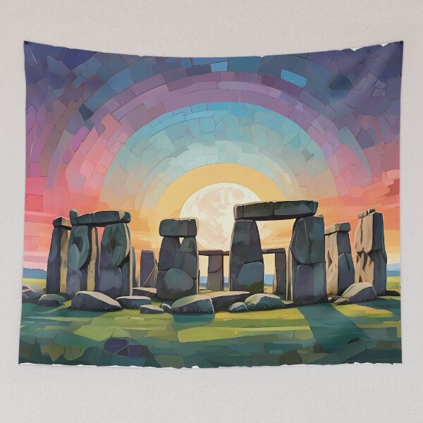 Item preview, Stonehenge Mosaic: Time & Moonlight Art Delight designed and sold by purrfect pattern.