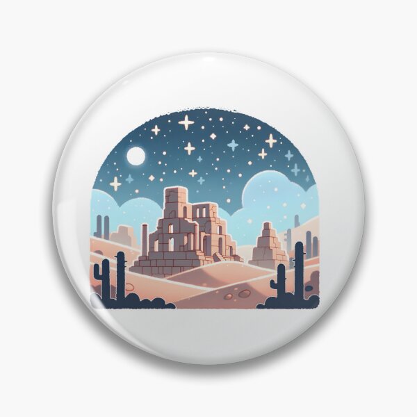 Item preview, Desert Ruins Under a Starry Night Sky designed and sold by UmbrellaStudio1.