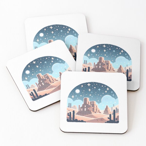Item preview, Desert Ruins Under a Starry Night Sky designed and sold by UmbrellaStudio1.