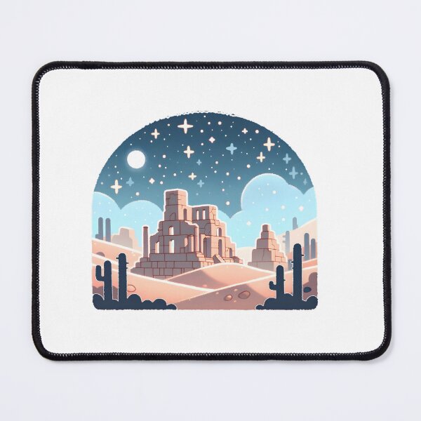 Item preview, Desert Ruins Under a Starry Night Sky designed and sold by UmbrellaStudio1.
