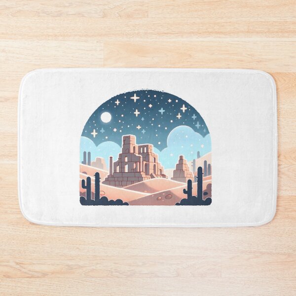 Item preview, Desert Ruins Under a Starry Night Sky designed and sold by UmbrellaStudio1.