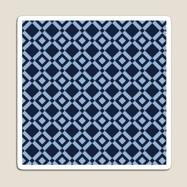 Item preview, Blue Square Cross Triangle Classic Geometric Argyle-like Timeless Pattern designed and sold by PenguinForests.