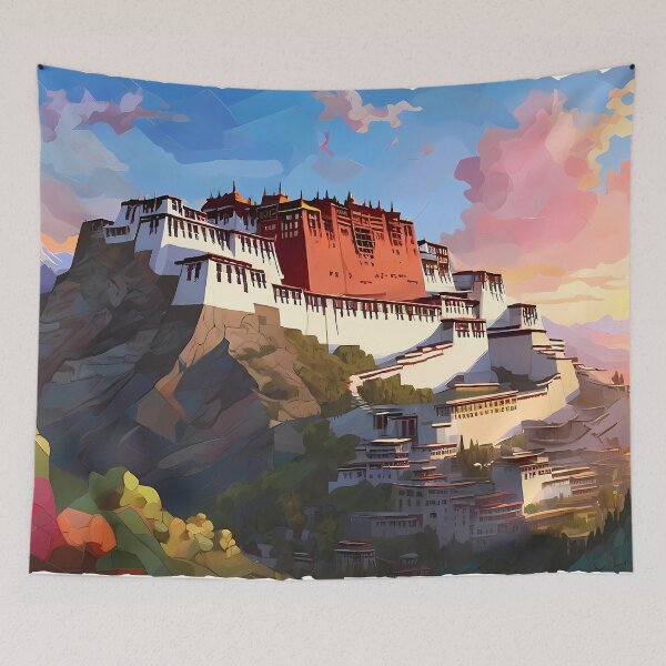 Item preview, Potala Mosaic: Sunrise Palace Dream designed and sold by purrfect pattern.