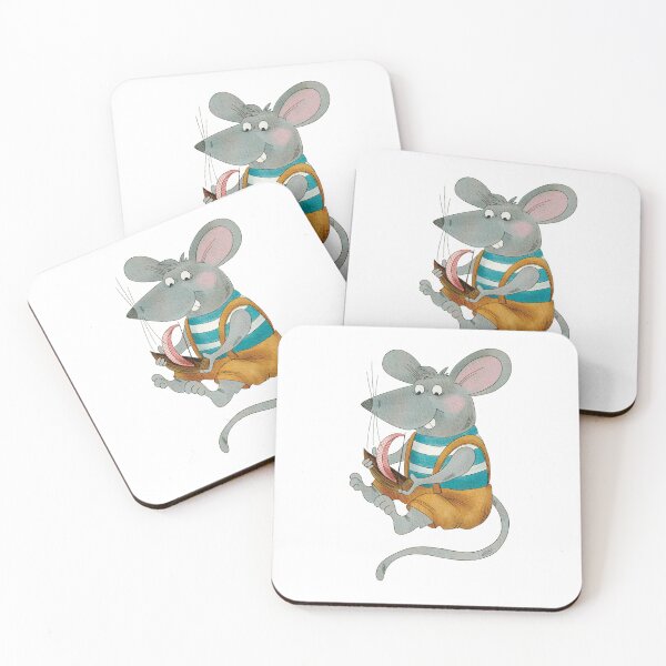 Item preview, Cute mouse sitting with a toy boat designed and sold by Catsspirit.