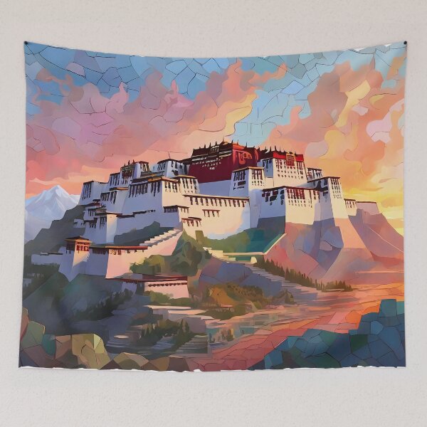 Item preview, Potala Mosaic: History & Sunrise Art Delight designed and sold by purrfect pattern.