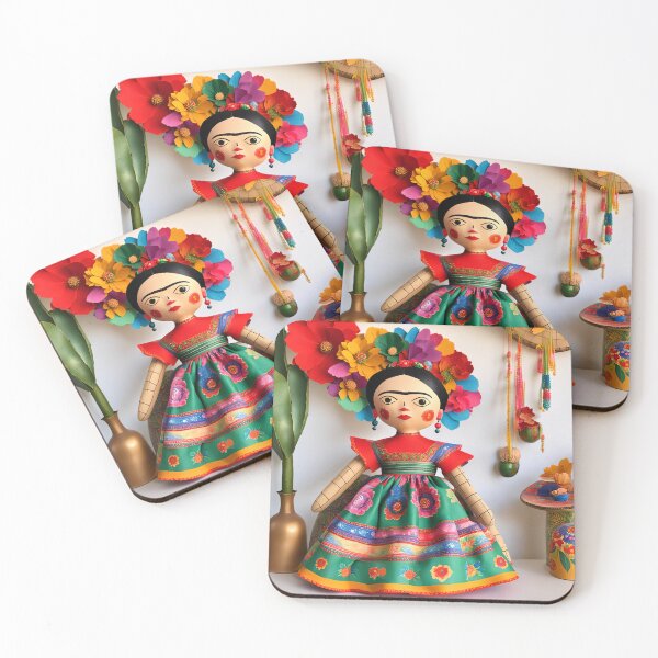 Item preview, Frida Kahlo rag dolly designed and sold by Joanne Walsh.