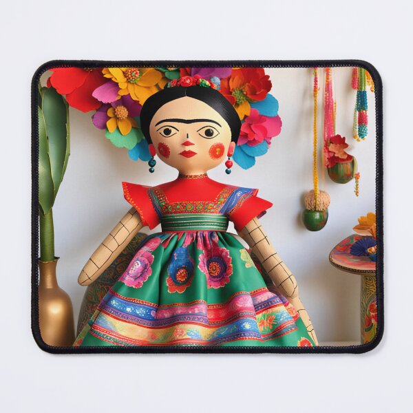 Item preview, Frida Kahlo rag dolly designed and sold by Joanne Walsh.