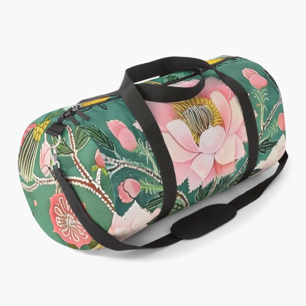 Item preview, Two birds on a green blanket of flowers and peonies designed and sold by DigitalDoodleDK.