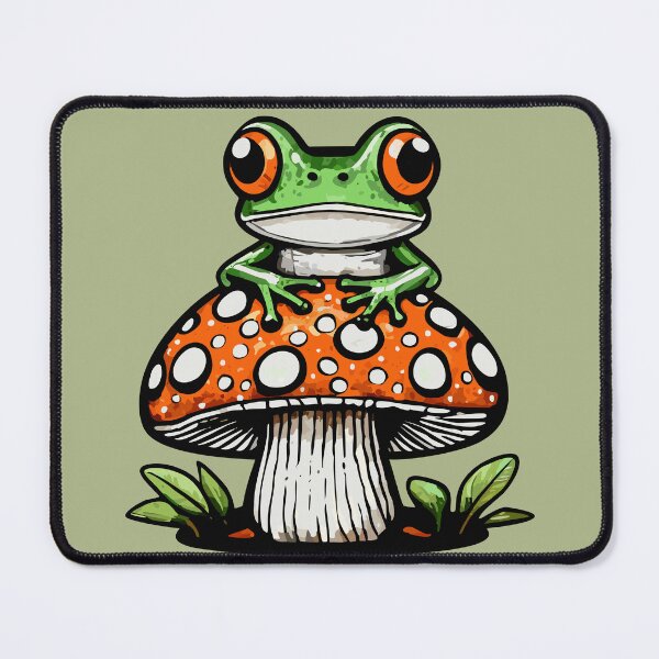 Item preview, cute Animated Frog Mushroom designed and sold by Firas Aljazzar.