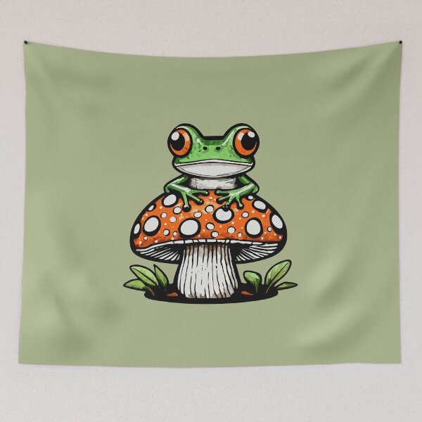 Item preview, cute Animated Frog Mushroom  designed and sold by Firas Aljazzar.