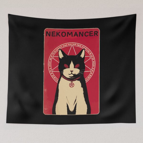 Item preview, Spooky Nekomancer demon cat designed and sold by TomFrontierArt.