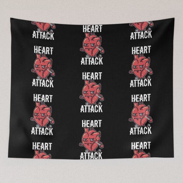 Item preview, Funny medical puns heart with a knife and the inscription heart attack designed and sold by Trend-Beaver.